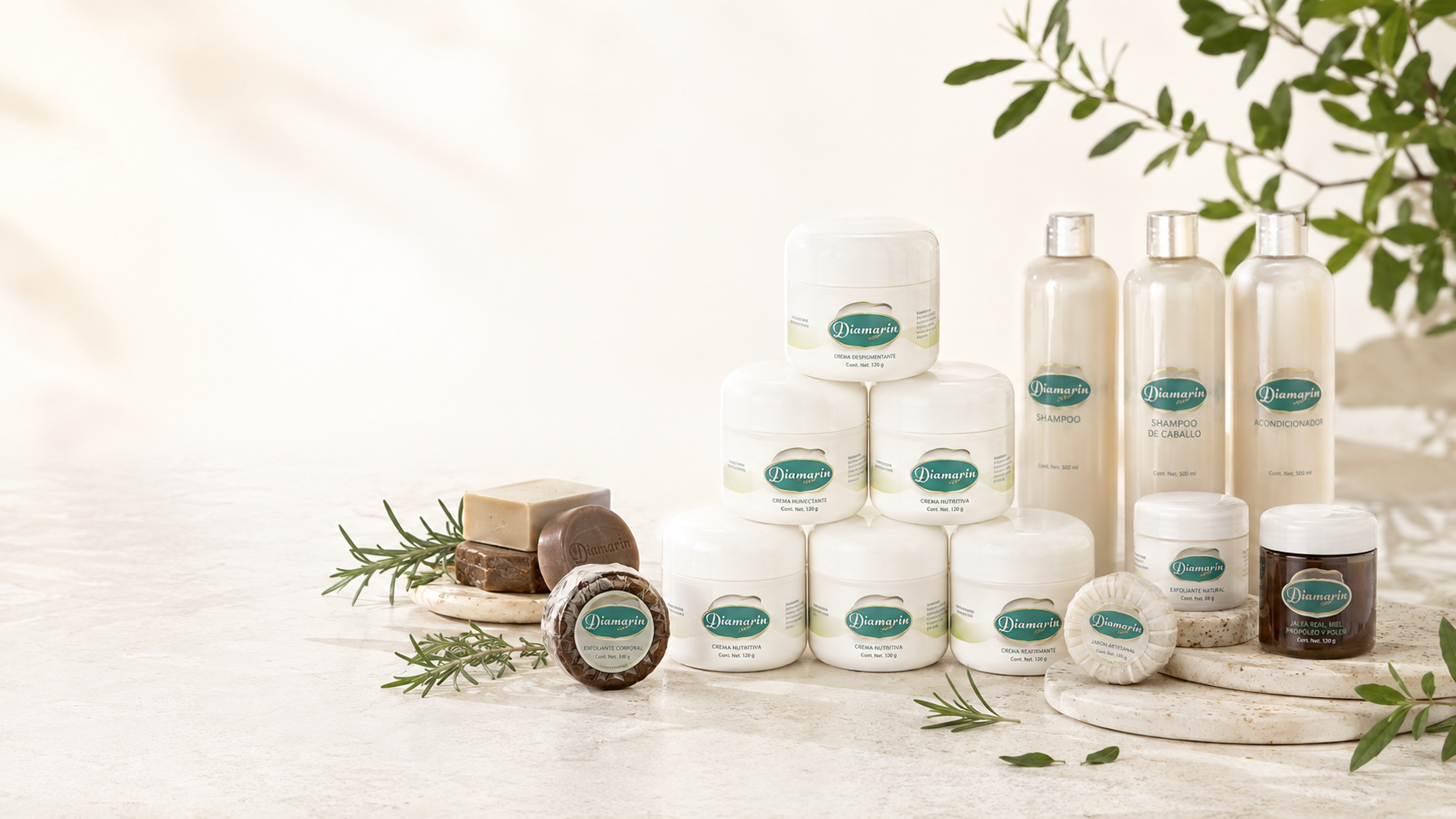 Productos naturales DIAMARIN para hidratar y cuidar tu piel.